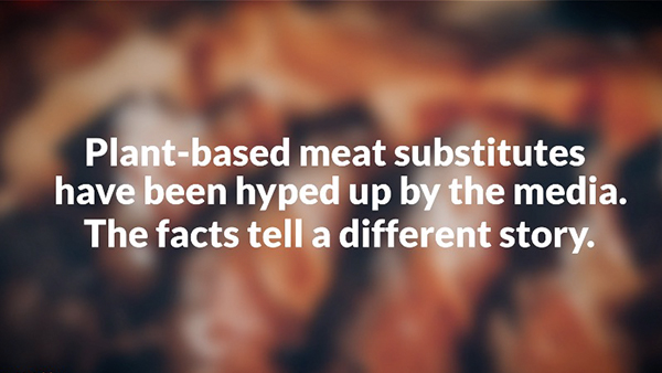 Video comparing the sales growth of meat and meat. substitutes